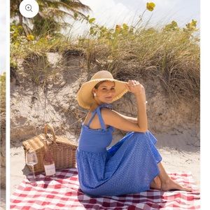 Cabana Life blue eyelet midi dress - NWT